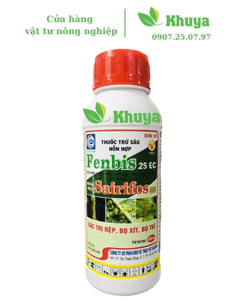 Thuốc trừ sâu Fenbis 25 EC 450ml Đặc trừ Rệp - Bọ trĩ - Bọ xít