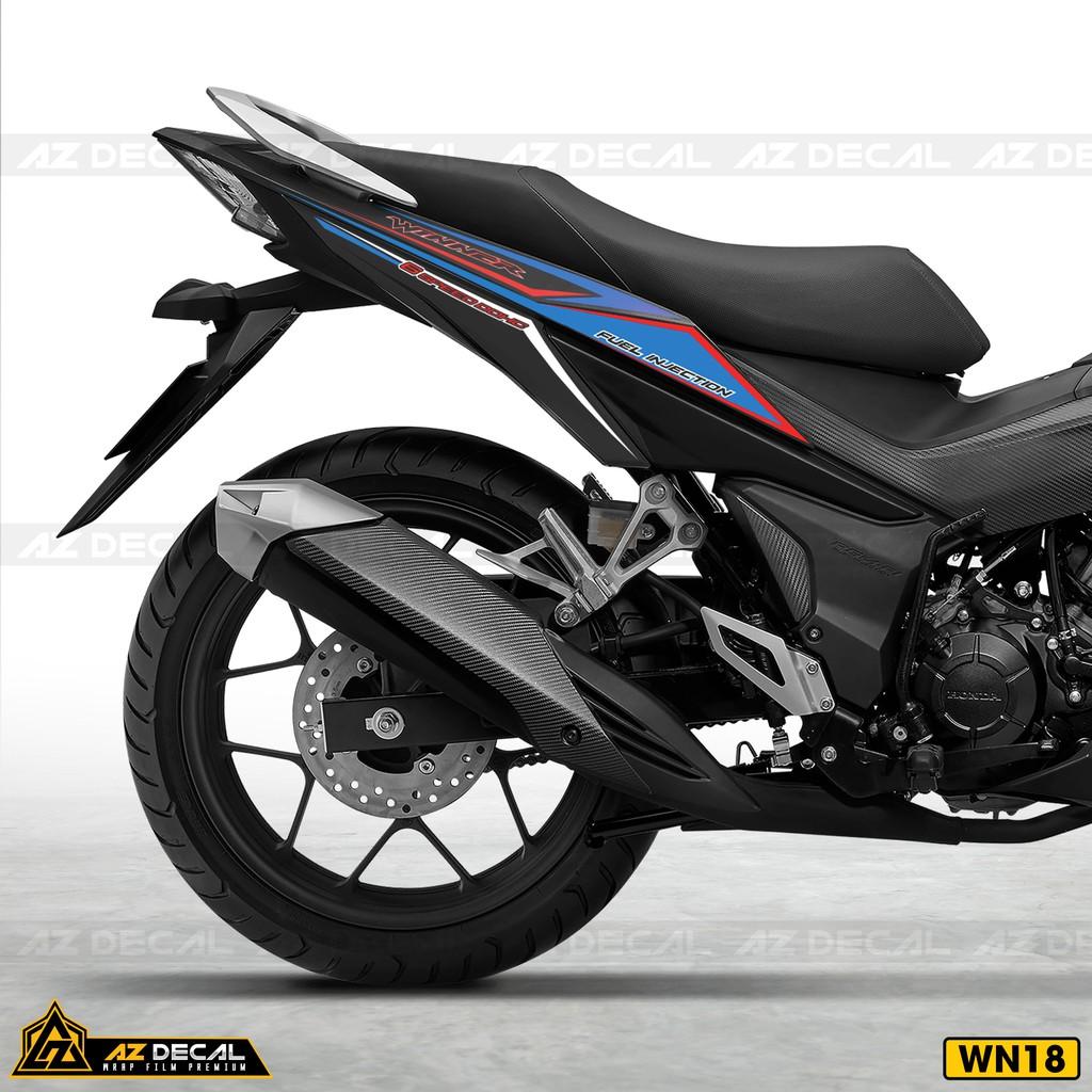 Tem Rời Dán Xe Winner V1 / 150 Mẫu GTR | WN18 | Decal Chế Xe Chất Liệu PVC Chống Nước, Chống Bay Màu - Đỏ Xanh Trắng