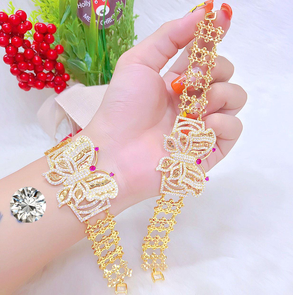 Vòng Tay Nữ Mạ Vàng 18K  Hình Cánh Bướm 150.20.11