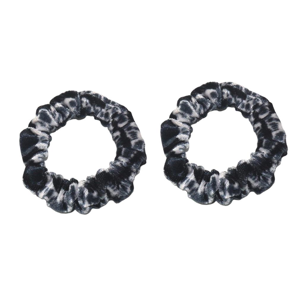 2pcs Leopard Printed Elastic Hair Bands Scrunchies Hair Ropes Accessory