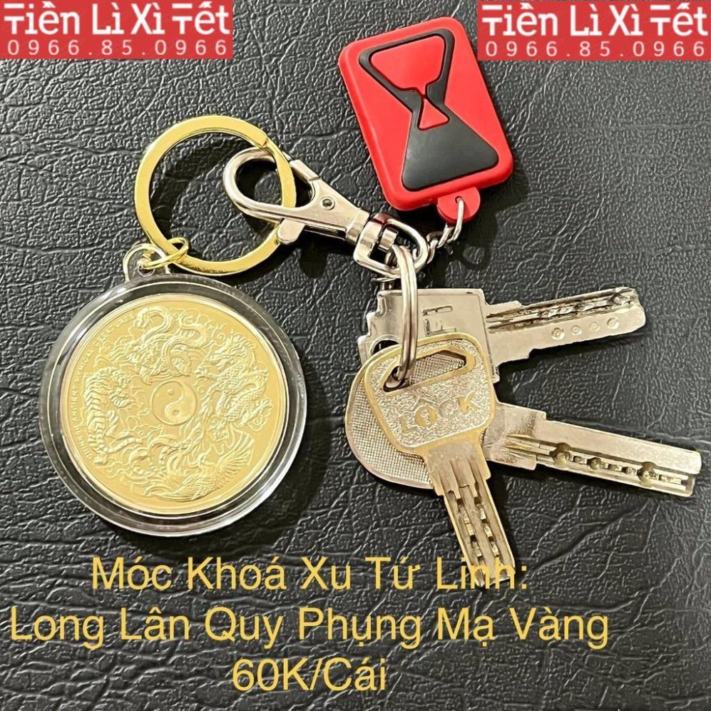 Móc Khóa Đồng Xu Long Phụng Sum Vầy - Móc Khóa Phong Thủy Man Mắn