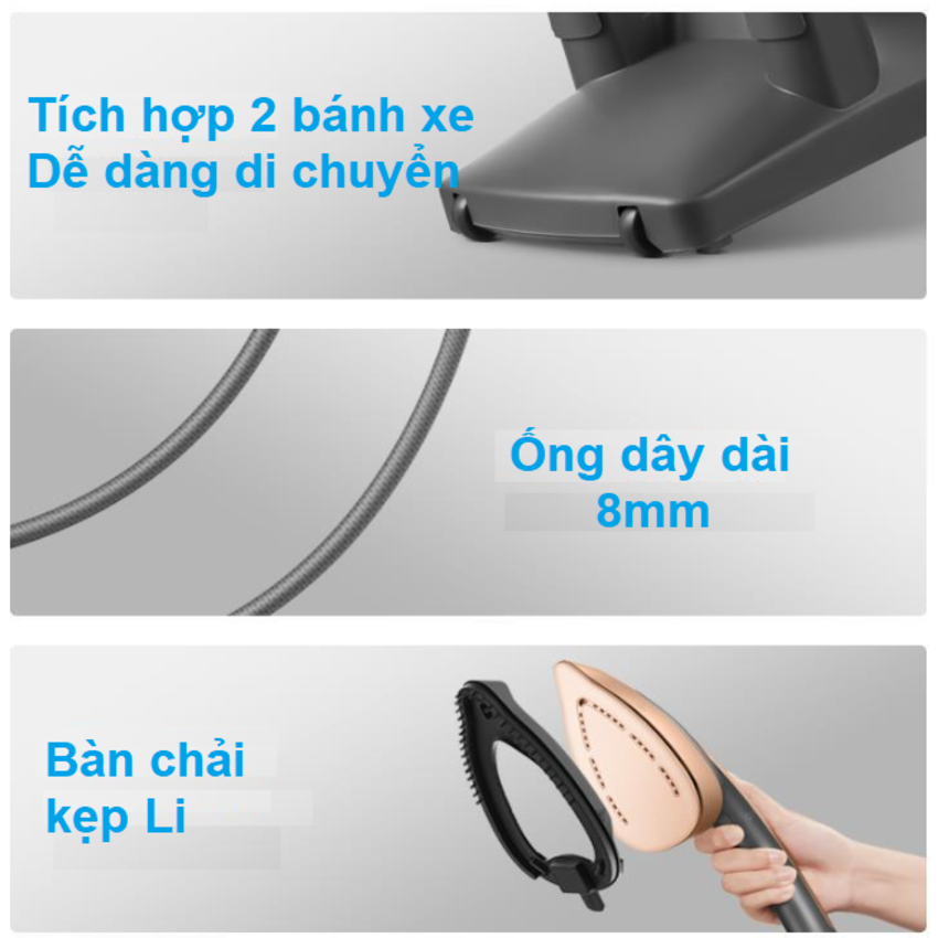 Bàn là hơi nước dạng đứng chuyên nghiệp thương hiệu Pháp Supor EGU-Y208A công suất 2000W - Hàng Chính Hãng