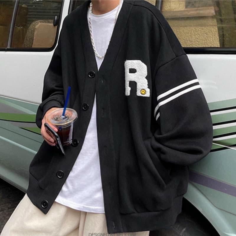 Áo Khoác Cardigan chữ R Cho Nữ Phong Cách Ulzzang Phù Hợp Đi Đà Lạt, Dạo Biển