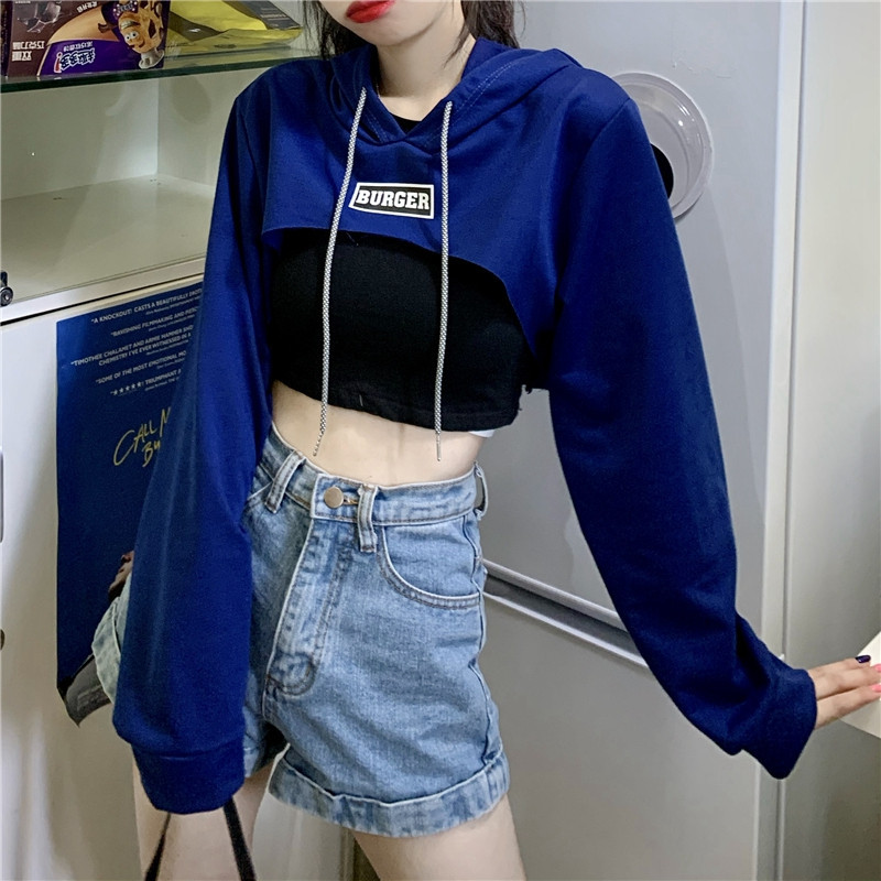 Áo hoodie cut out đủ màu cam, trắng, xanh dương, tím, xanh neon dễ thương cá tính cho Nữ