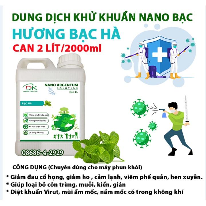 Dung dịch dùng cho máy phun khói NANO bạc ARGENTUM , chuyên khử mùi nấm mốc , virut, an toàn bảo vệ sức khỏe...