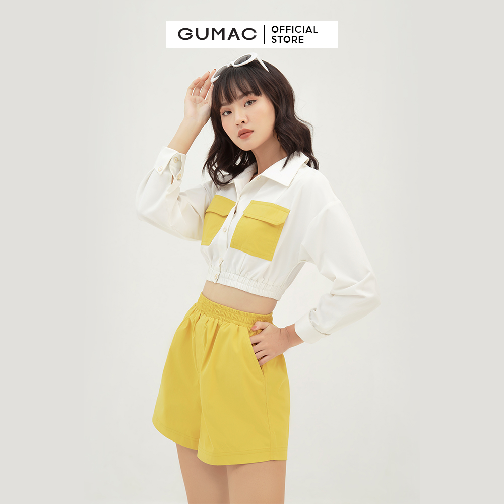 Quần short nữ lưng thun GUMAC QB3126