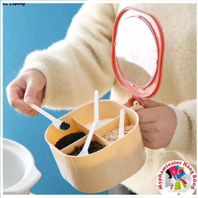 Lọ đựng gia vị, hũ đựng gia vị kèm thìa múc