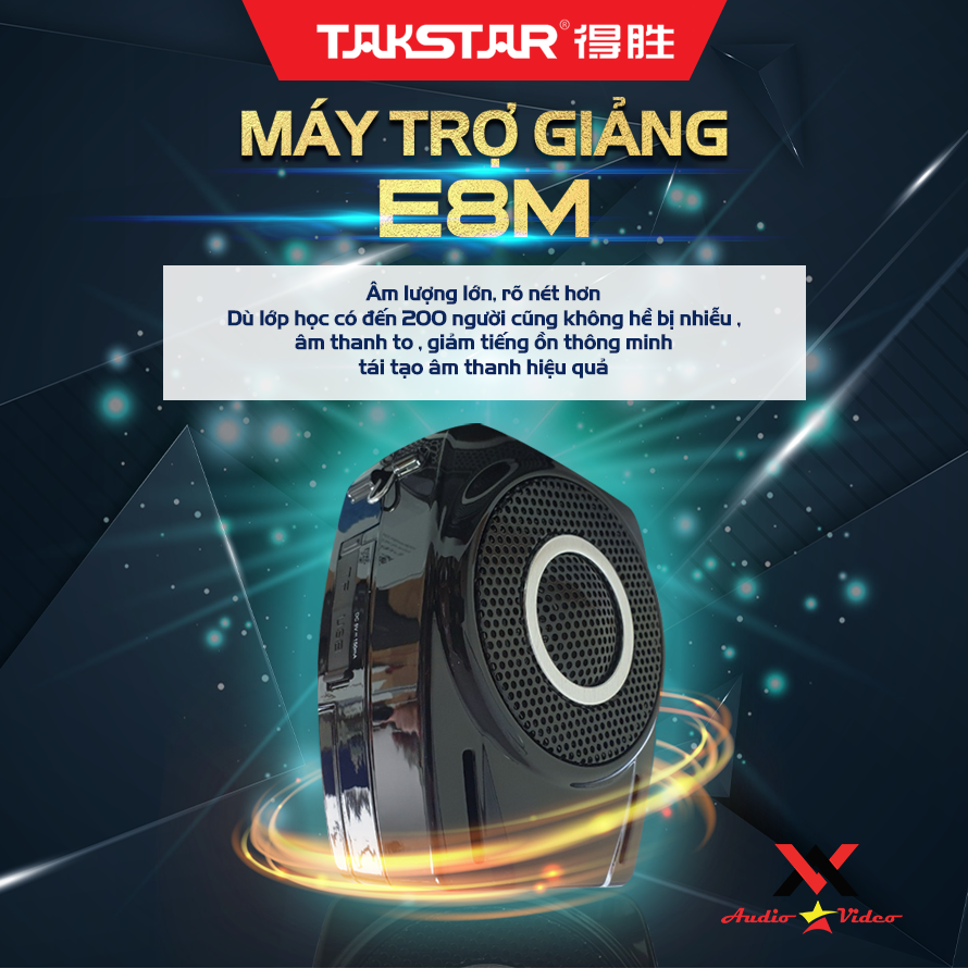 Máy trợ giảng TAKSTAR E8M mic có dây - AVSTAR , Công suất lớn, giáo viên, hướng dẫn viên, hàng chính hãng