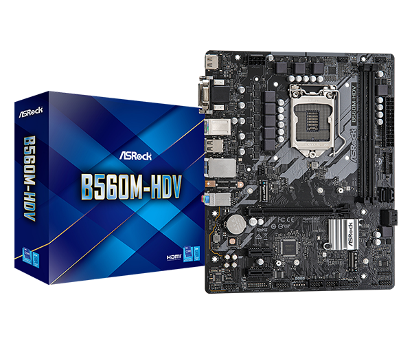 Bo mạch chủ Mainboard  ASROCK B560M-HDV Socket 1200 - Hàng Chính Hãng