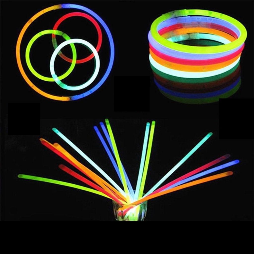 Bộ 100 que phát sáng dạ quang đủ màu sặc sỡ, lightstick phát sáng trong bóng tối RAMBO TOYS