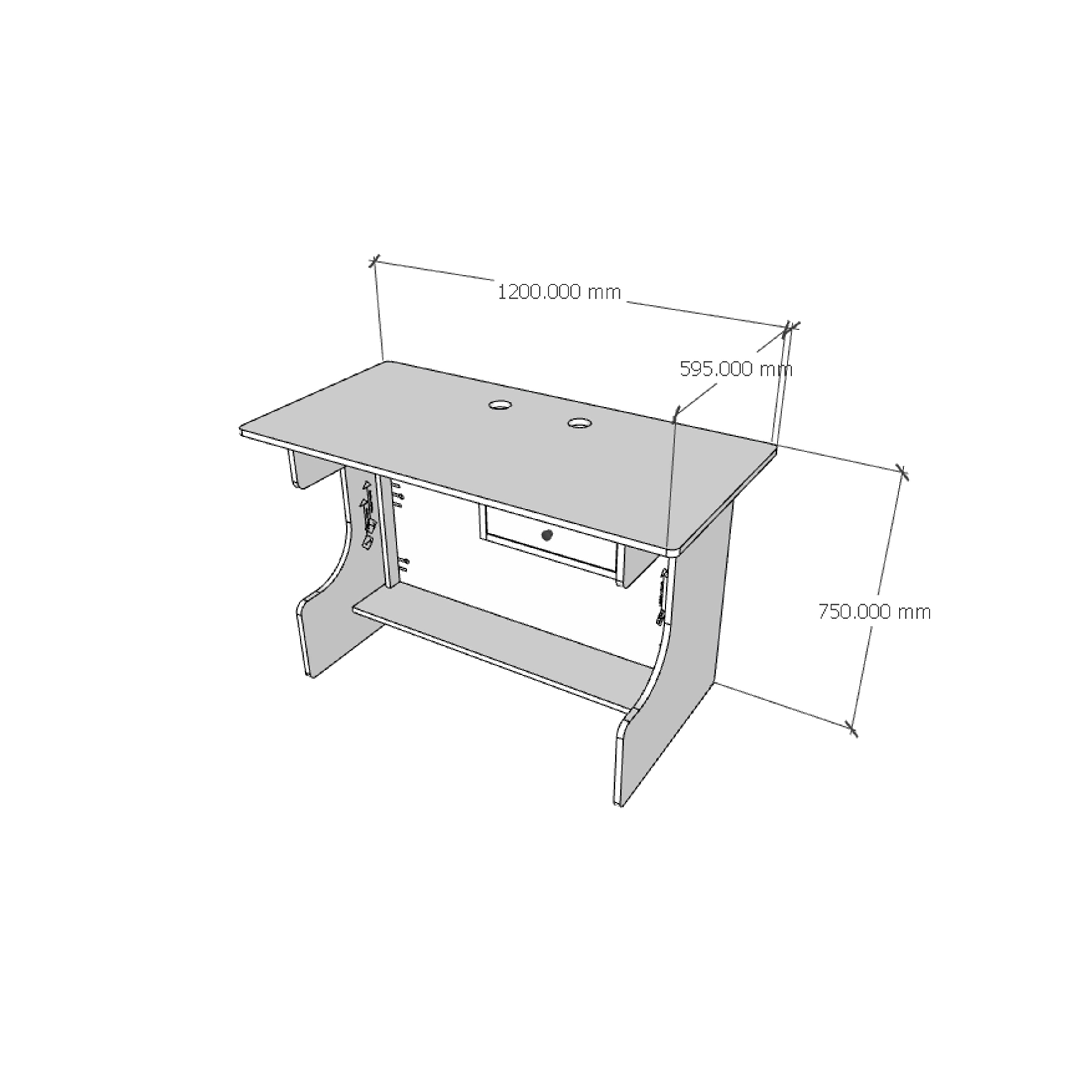 HELI, Bàn nâng hạ tự động tăng giảm chiều cao - 1 ngăn kéo, 120cm x 60cm x 75cm , BAN_E_004