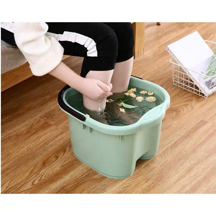 CHẬU MASSAGE NGÂM CHÂN 38X33X23CM NHỰA CAO CẤP GẤP GỌN ĐƯỢC - THƯ GIẢN CỰC TỐT