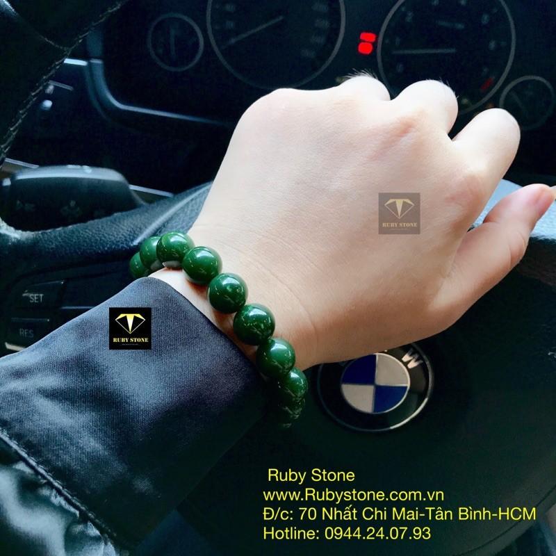 VÒNG CHUỖI HẠT NEPHRITE BÔNG LÝ TẠC KHỐI TỪNG HẠT