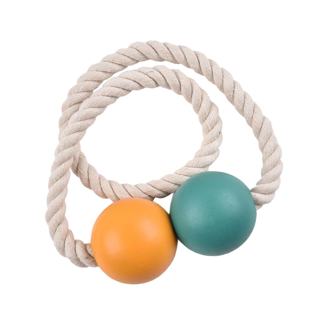 1 Cặp Từ Gỗ Hạt Rèm Cửa Sổ Tie Lại