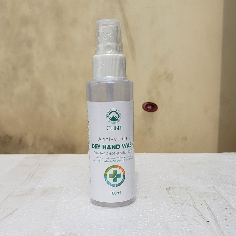 Nước rửa tay khô kháng khuẩn Dry Hand Wash Ceiba 100ml