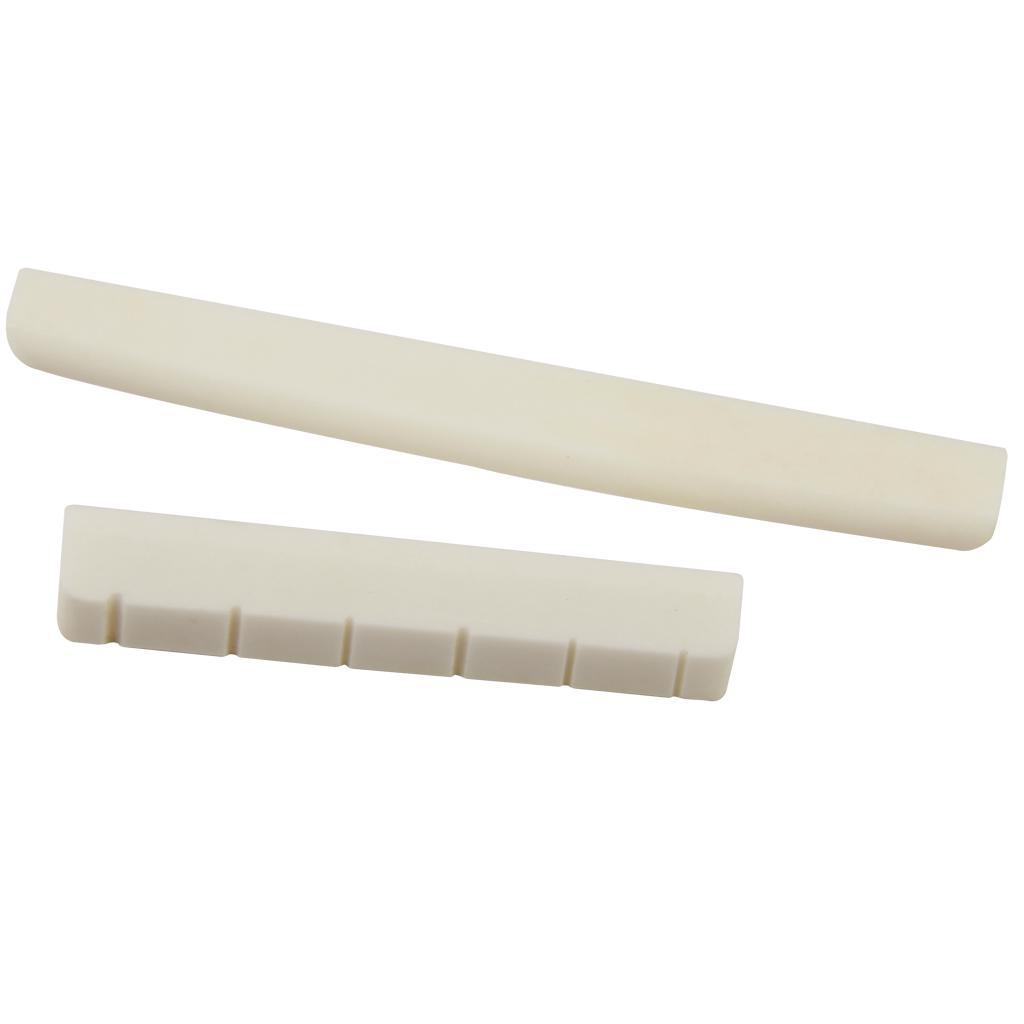3 Set Classical Guitar Parts Buffalo Bone Bridge Saddle & Nut Slotted Set