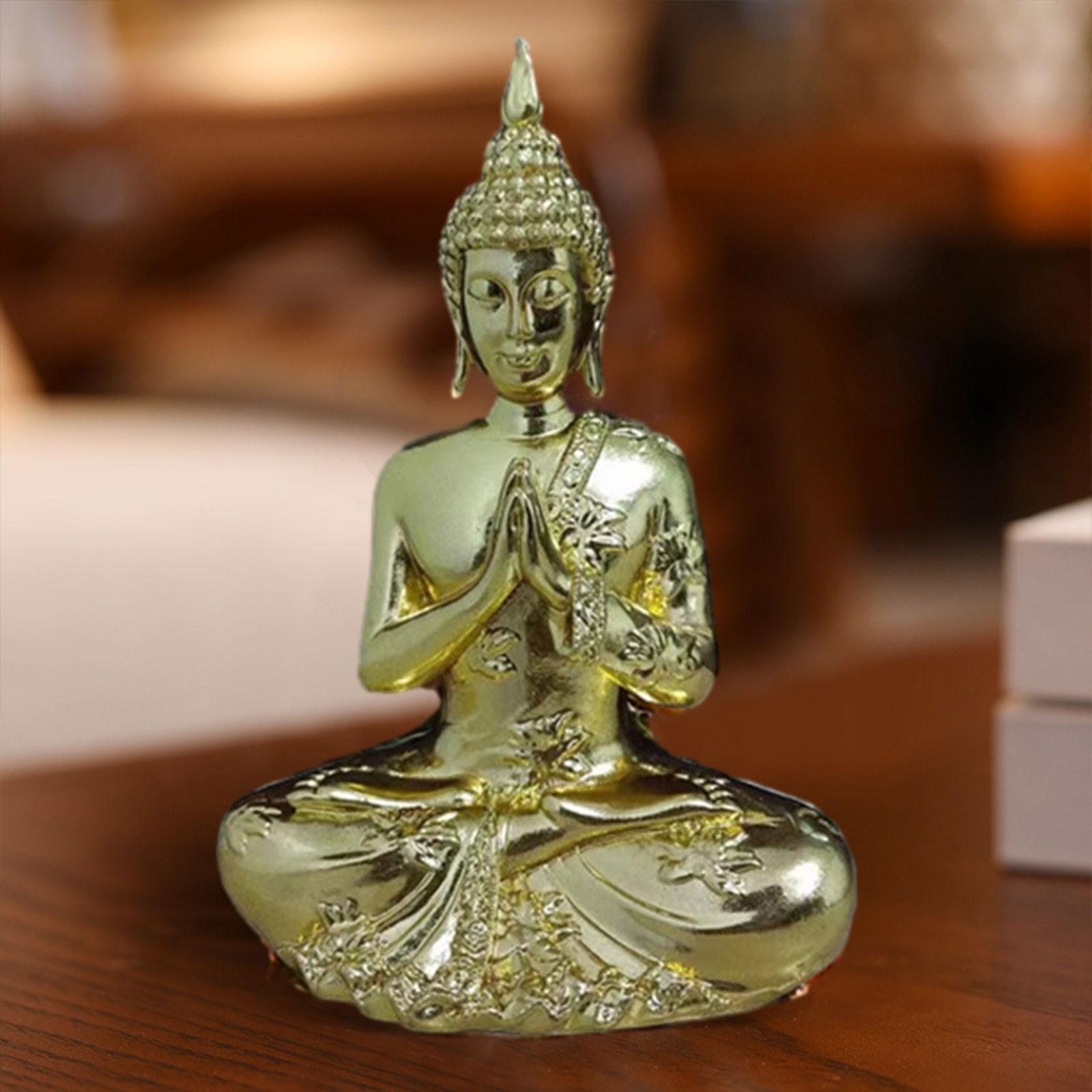 Buddha Statue Resin Buddha Figurine Resin Sculpture for Home Office Tabletop