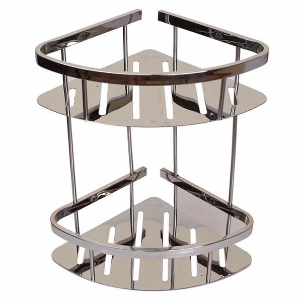 Kệ góc 2 tầng tam giác inox 304 chống rỉ hàng chất lượng cao