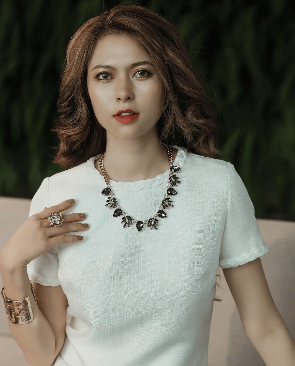 Đầm Suông Tweed Trắng Sicily thời trang thiết kế Hity DRE172