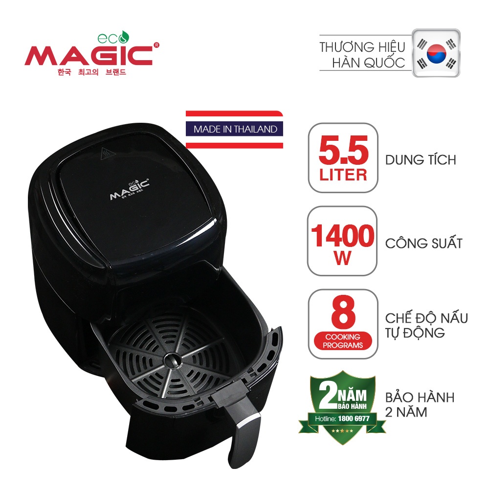 Nồi Chiên Điện Tử Magic Eco AC-102 5.5L - Hàng Chính Hãng