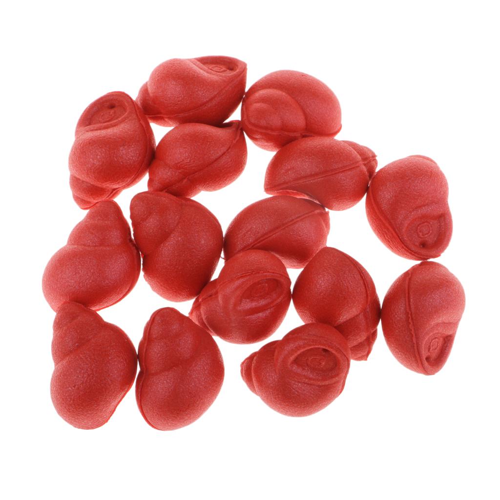 15pcs Pop up Boilies Baits Carp Fishing Lures Floating Snail Beads Red