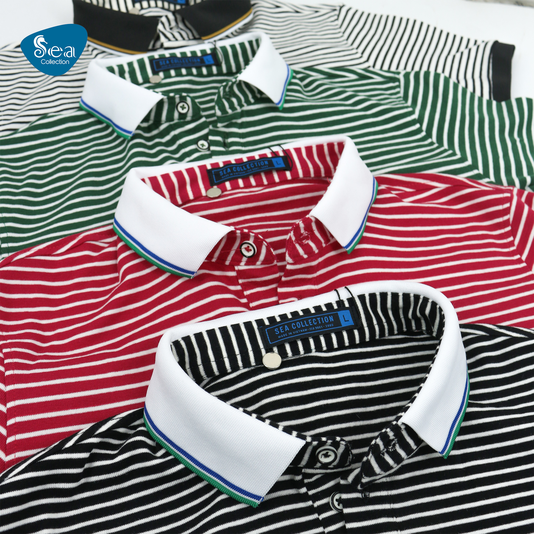 Áo Thun Polo Nam Sea Collection Sọc Ngang 12126