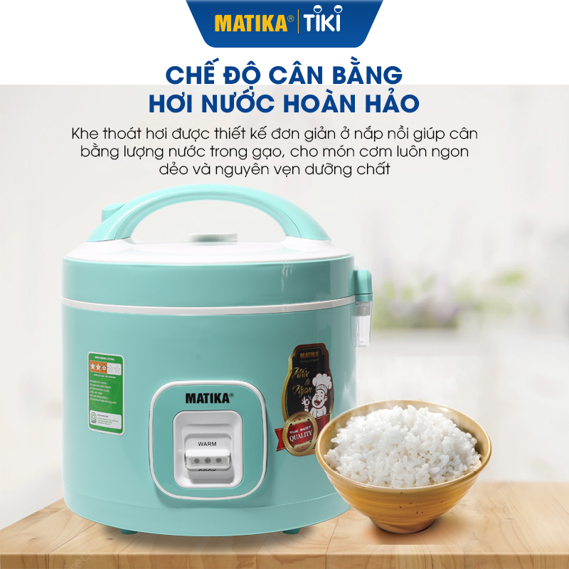 Nồi Cơm Điện MATIKA 2.2L MTK-RC2295 - Hàng chính hãng