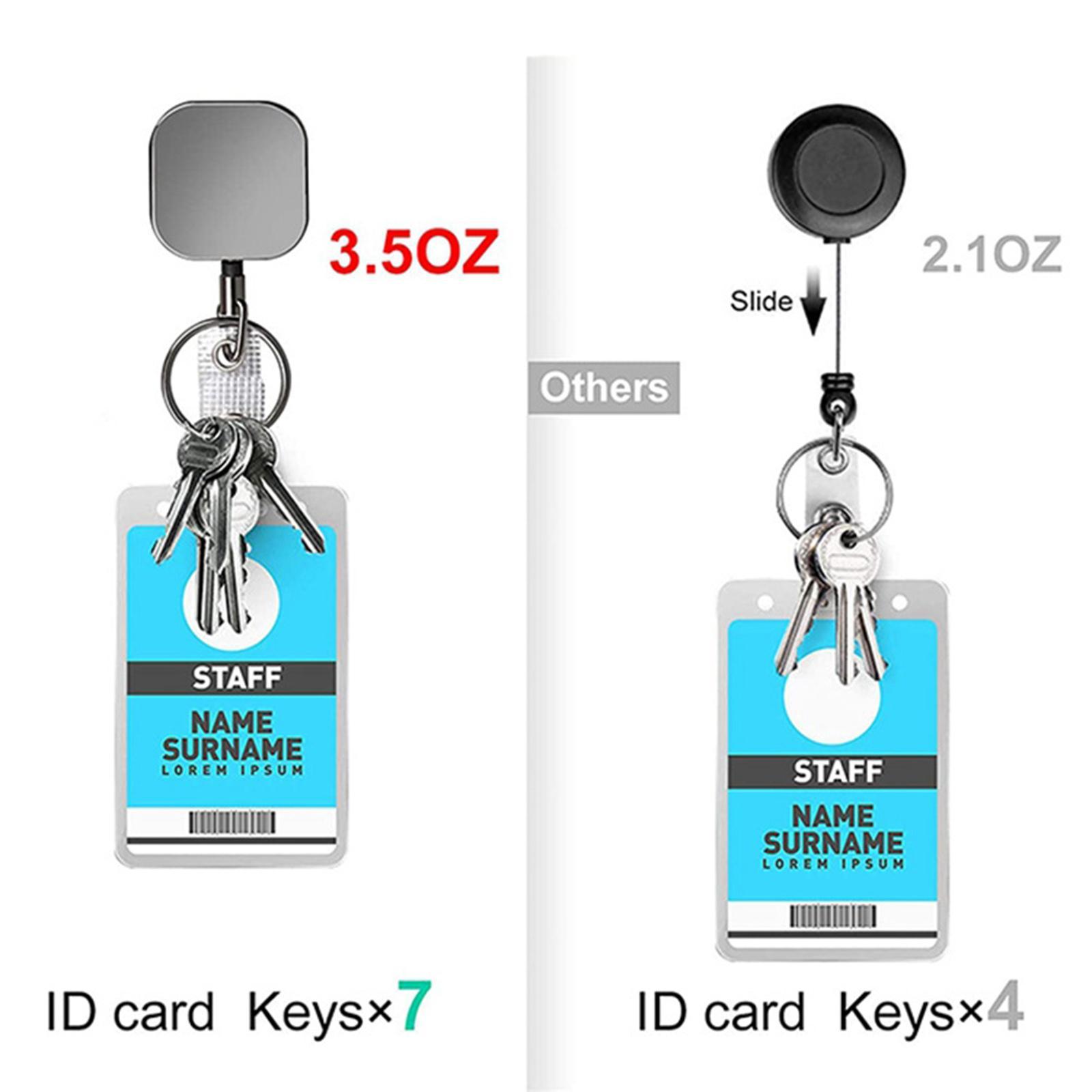 Retractable Badge Holders for Card Keychain Badge Holder Square