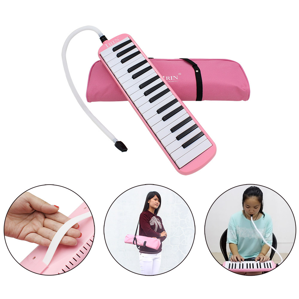 Kèn Melodion, Melodica, Pianica - Irin SP-32K - 32 phím, màu hồng, nhựa ABS an toàn, không độc hại - Hàng chính hãng