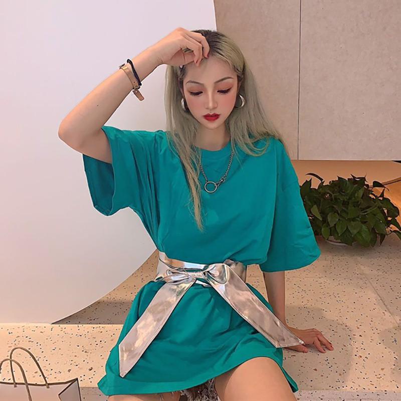 Áo Thun Nữ Tay Ngắn Dáng Rộng Dài Thời Trang Trẻ Trung