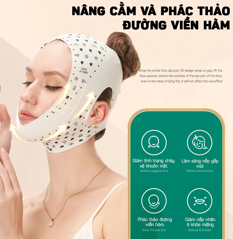 (Hàng Cao Cấp) Đai Điều Chỉnh Nâng Cơ Thon Gọn Mặt V-line II