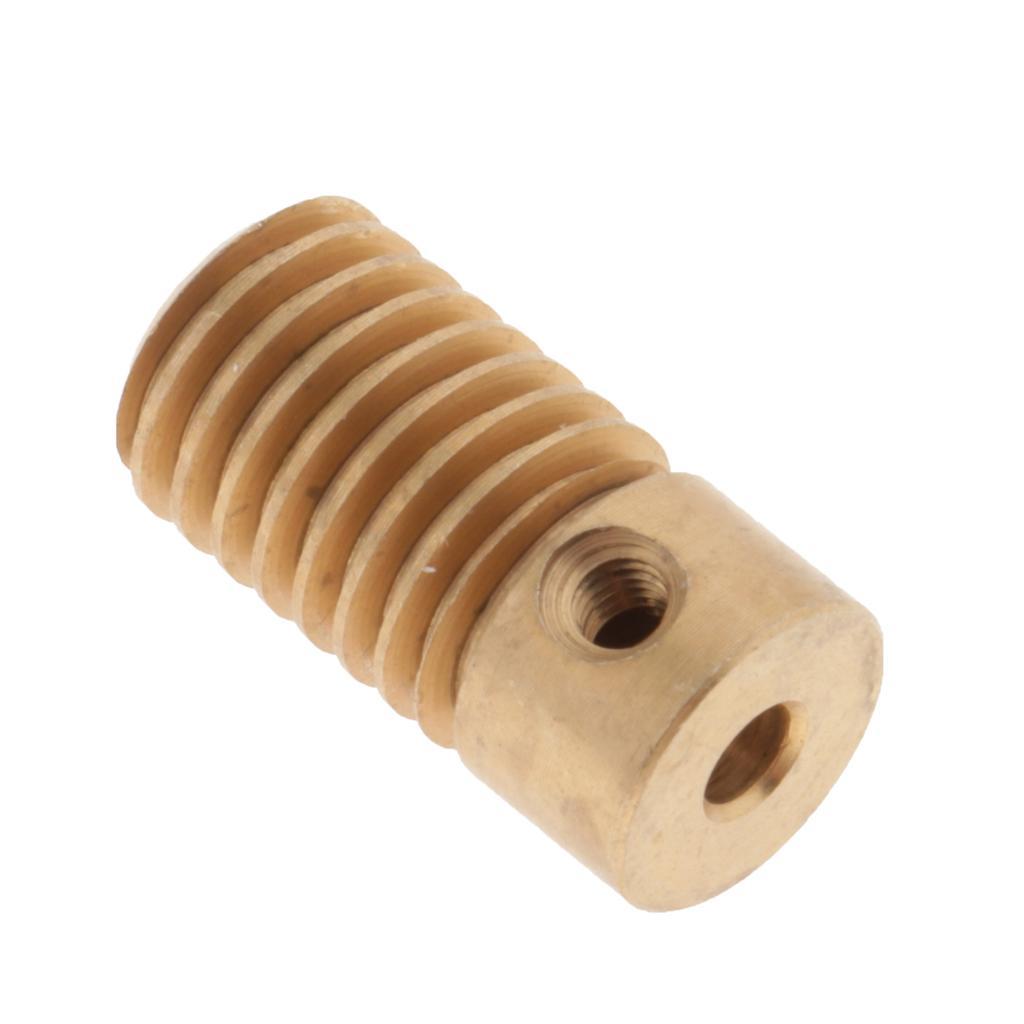 Brass Worm Gear Wheel Worm Gear Shaft Kits 0.5 Modulus
