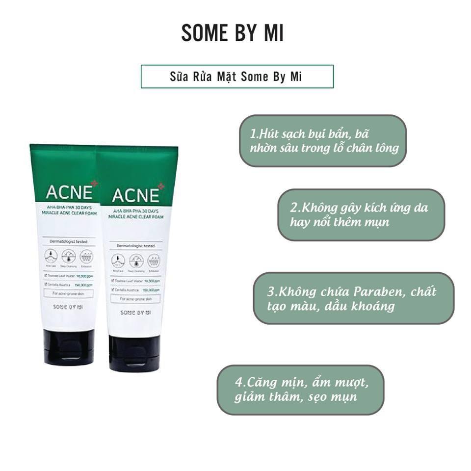 Combo Hỗ Trợ Giảm Mụn Some By Mi AHA-BHA-PHA 30 Days Miracle