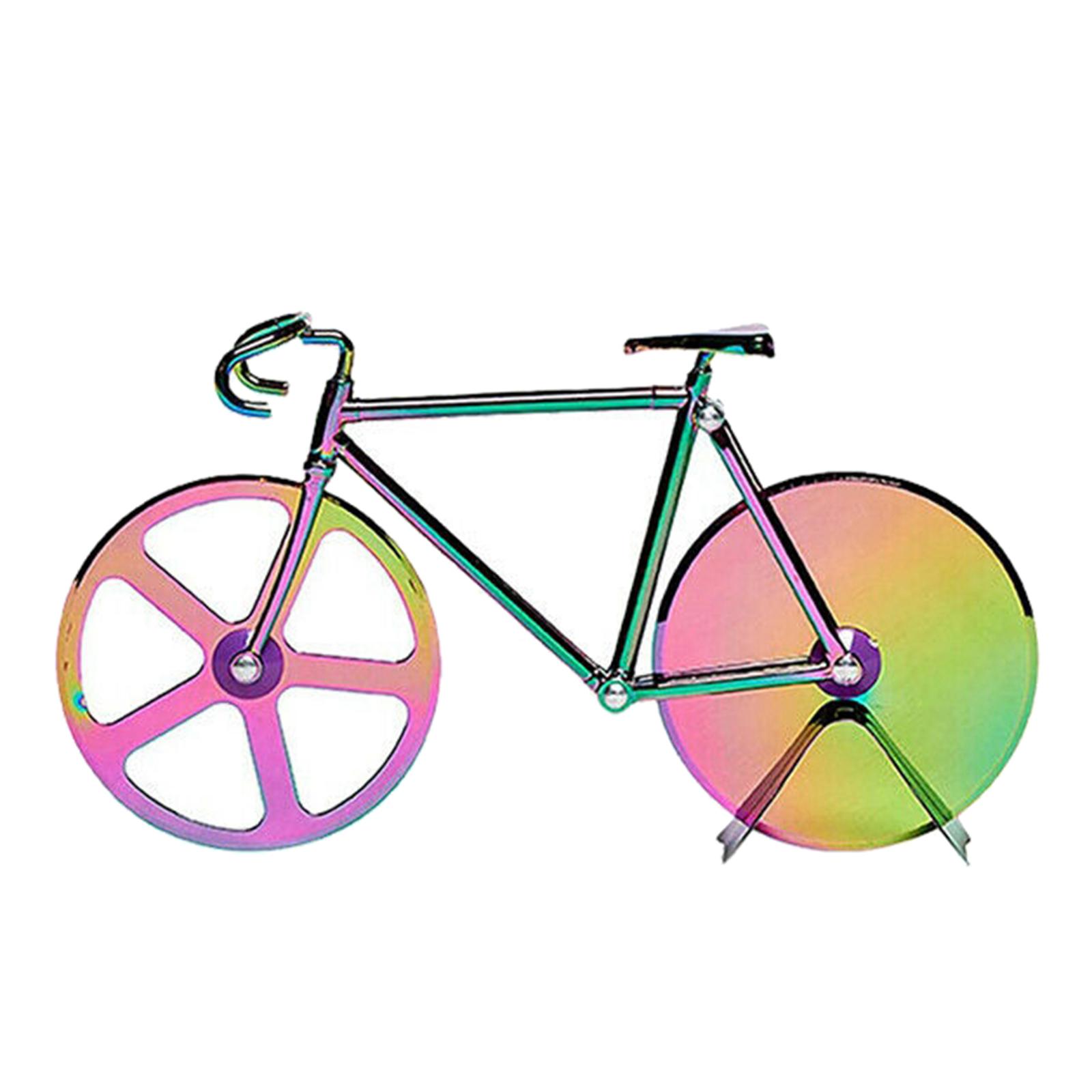 Creative Bicycle Pizza Cutter Stainless Steel Non-Stick Cutting Wheels for Pizza Lovers