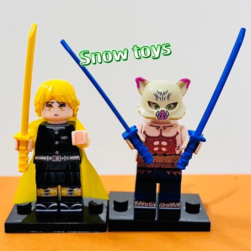 Minifigures Kimetsu no Yaiba - Mô hình Thanh gươm diệt quỷ - Tanjiro Nezuko Zenitsu Inosuke Giyu Rengoku Kanroji Mitsuri