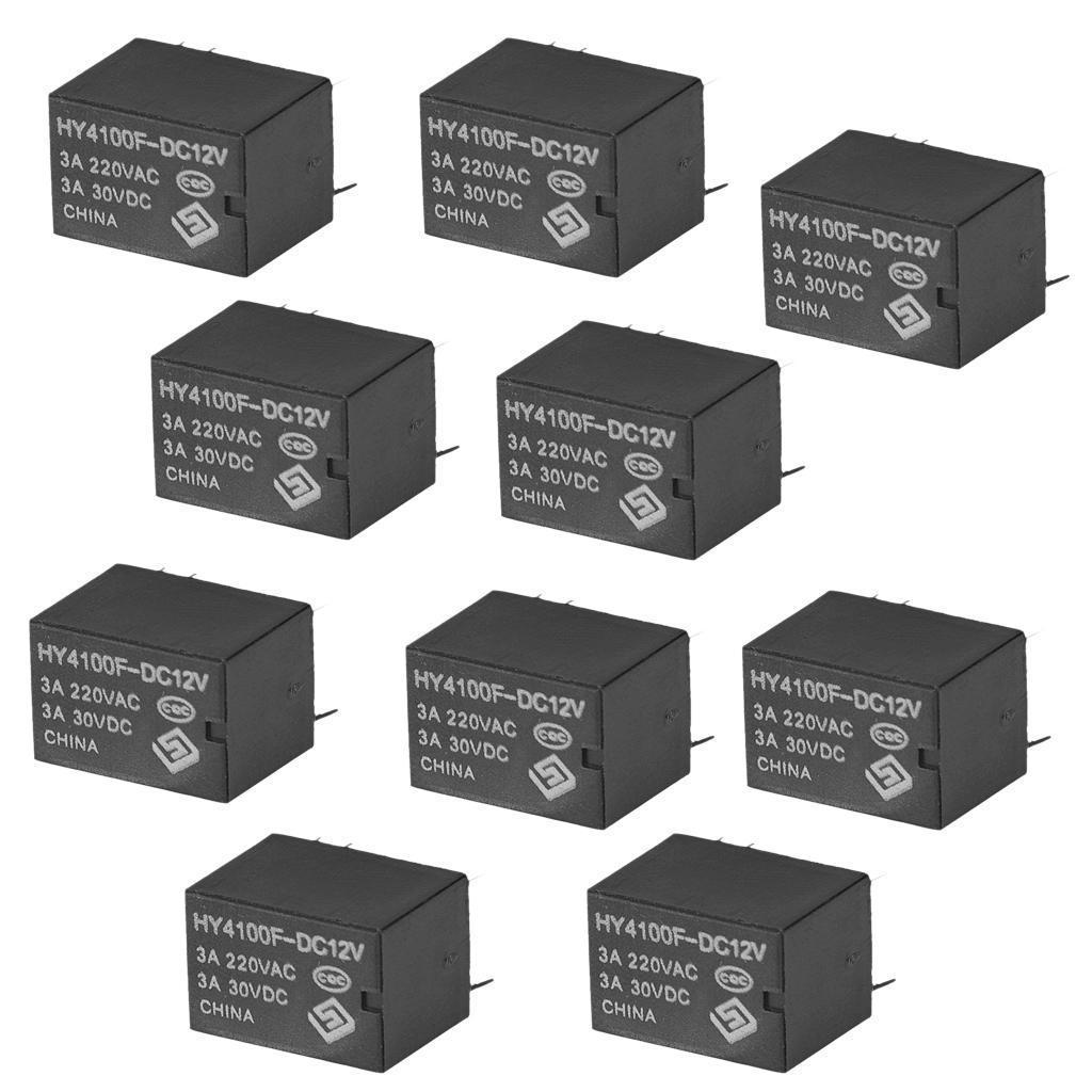 10pcs Mini Electronic Power Relay DC12V