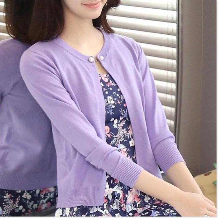 Áo Khoác Len Cardigan cúc ngọc