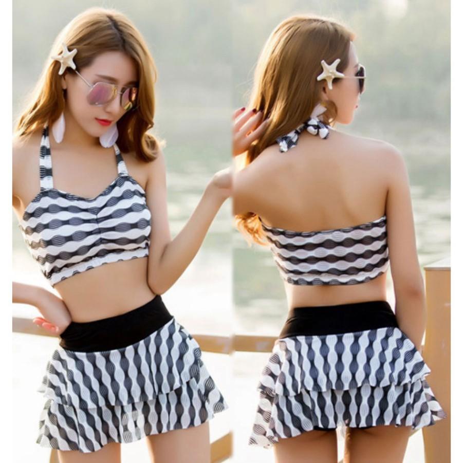 freeship Đồ Bơi Hai Mảnh Kèm Áo Ren Croptop AT059 Shop Mây (bikini áo tắm tankini monokini đồ bơi)