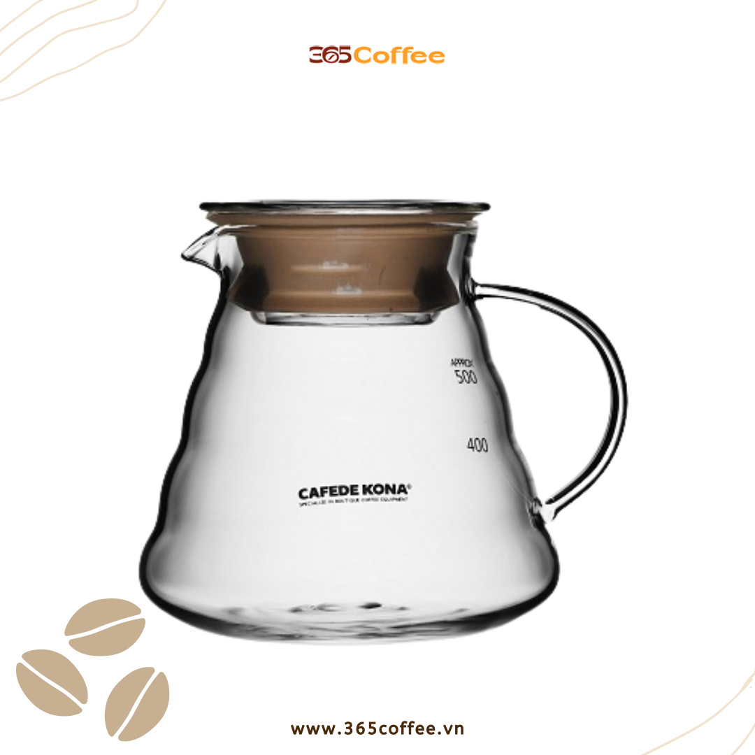 Bình đựng cà phê thủy tinh Cafede Kona – chính hãng