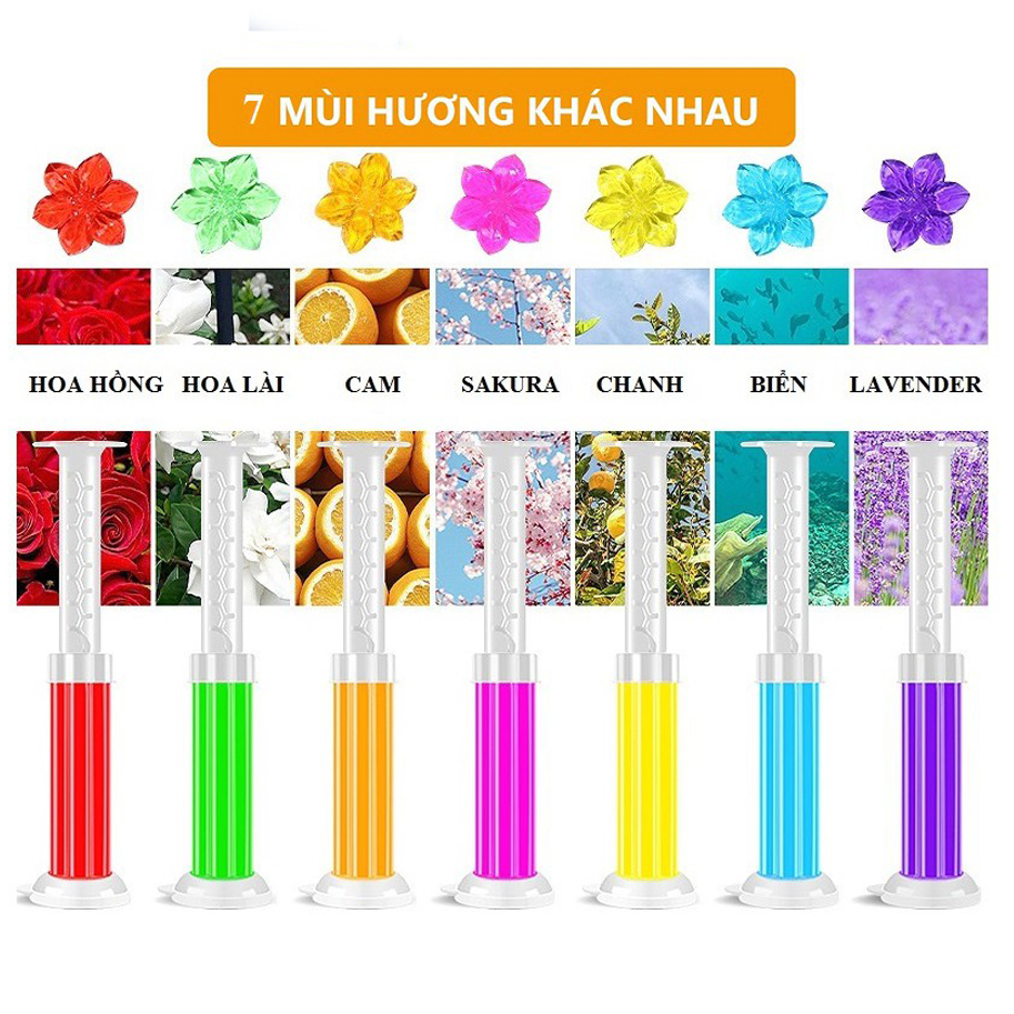 Gel Thơm Làm Sạch Khử Mùi Vệ Sinh Diệt Khuẩn Khử Trùng Bồn Cầu Hình Bông Hoa Giao Hương Ngẫu Nhiên