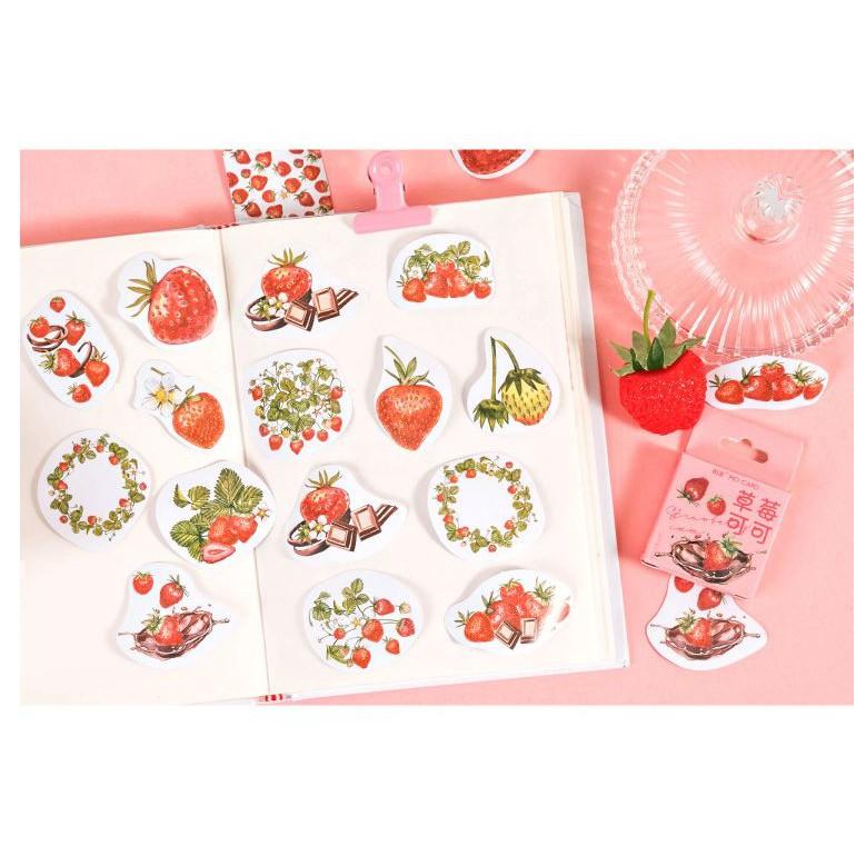 Bộ 45 Sticker Dâu Tây Đáng Yêu E113