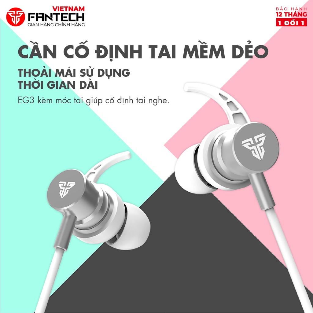 Tai Nghe Gaming Nhét Tai Hỗ Trợ Làm Việc và Học Tập Online FANTECH EG3 Có Thể Dùng Cho Cả Điện Thoại và Máy Tính - Hàng Chính Hãng