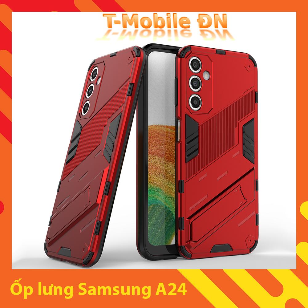 Ốp lưng cho Samsung A24, Ốp chống sốc Iron Man PUNK cao cấp kèm giá đỡ cho Samsung A24