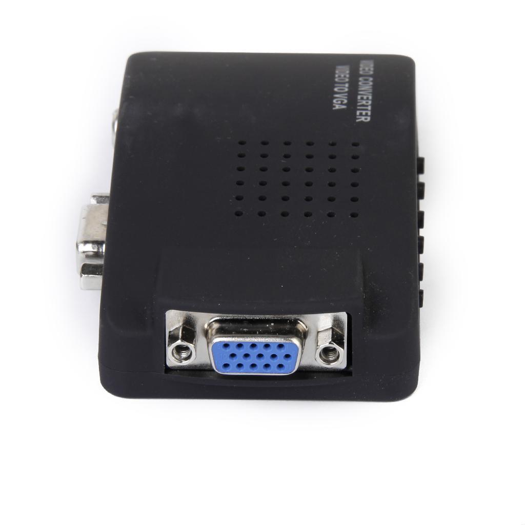 CCTV AV Composite S-video VGA to PC VGA LCD Converter Adapter - EU Plug