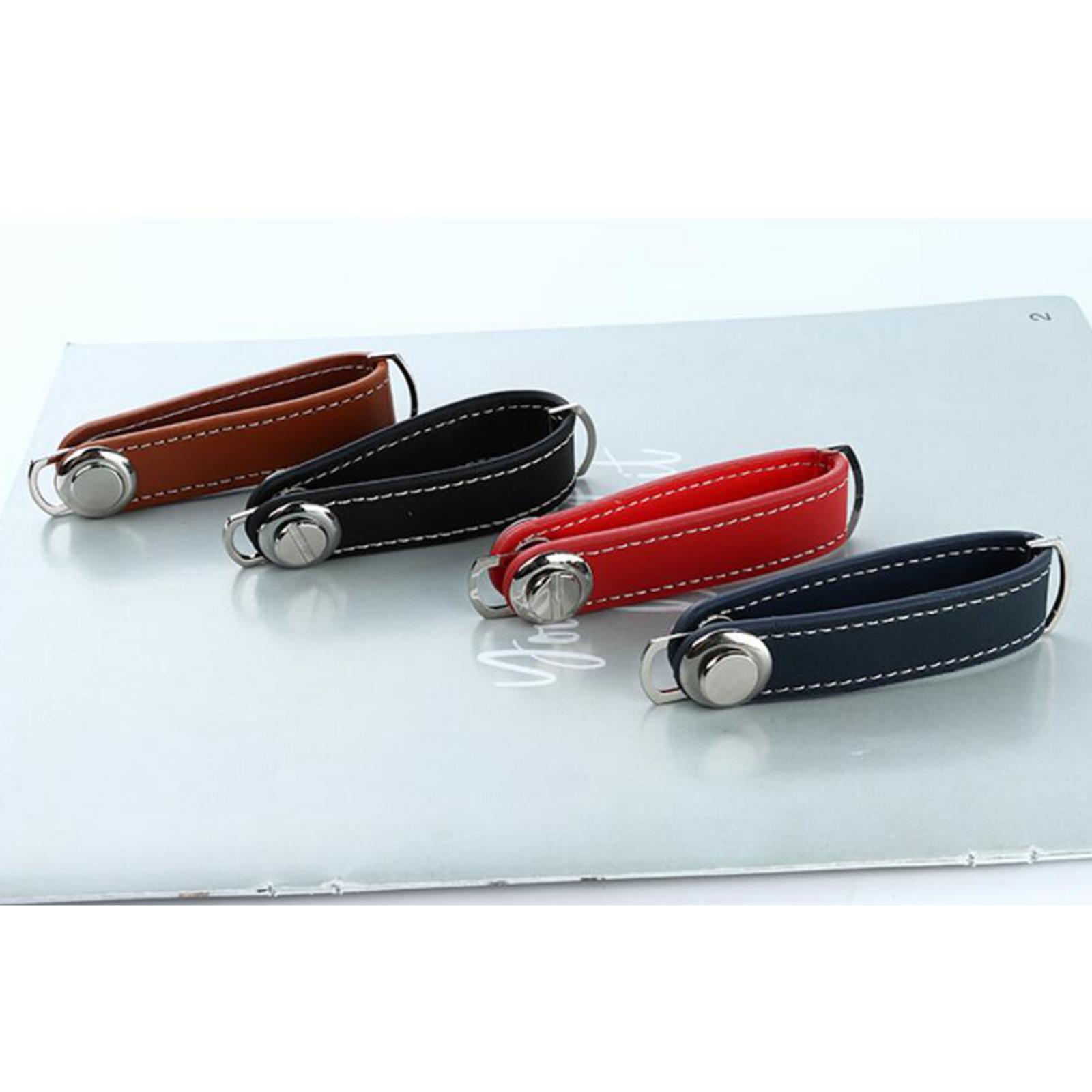 PU Leather Keychain Birthday Gift Car Key Pouch Bag Case Wallet Holder Chain