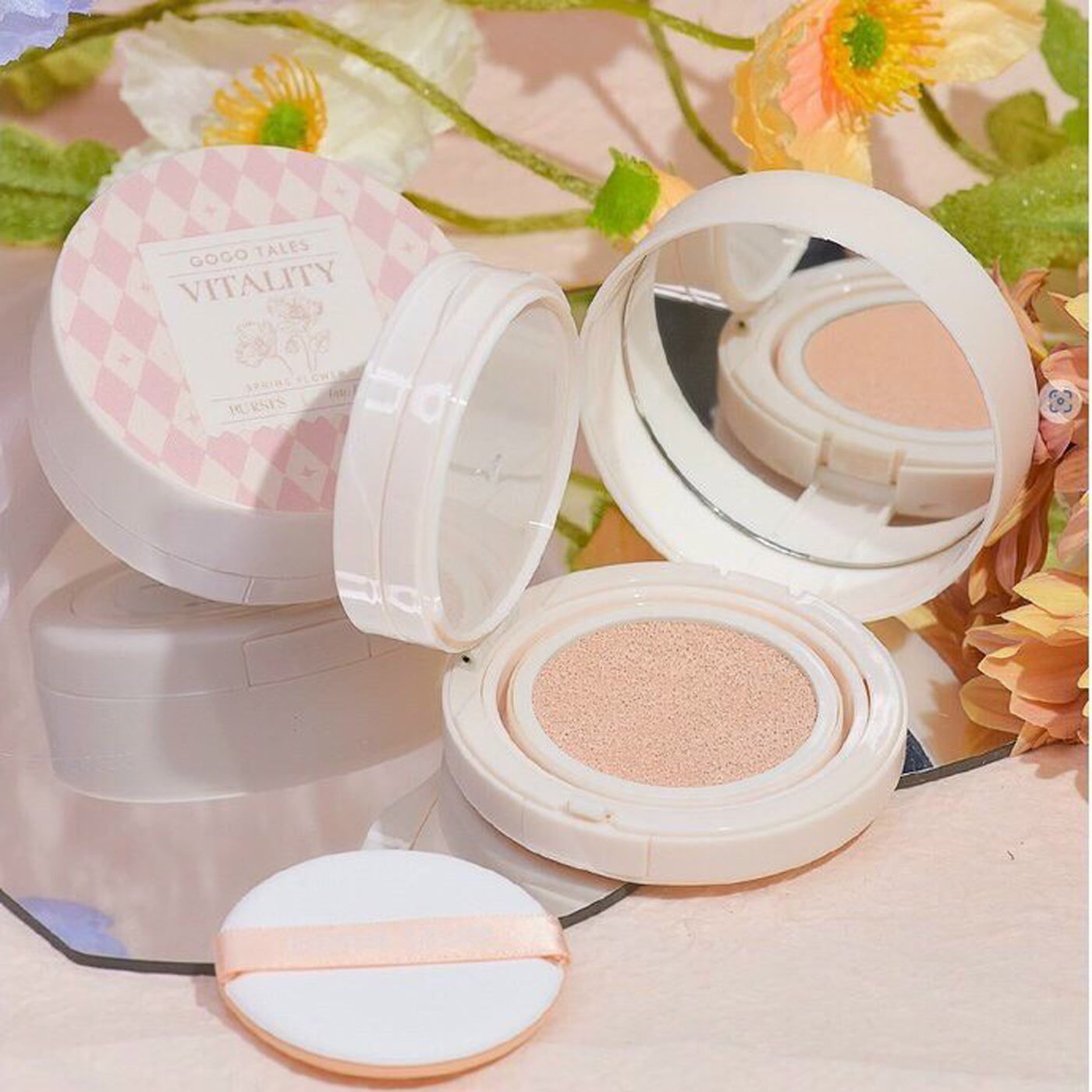 Phấn Nước Kiêm Phấn Phủ 2 Trong 1 Gogo Tales Light And Nude Pressed Powder Cushion Cream