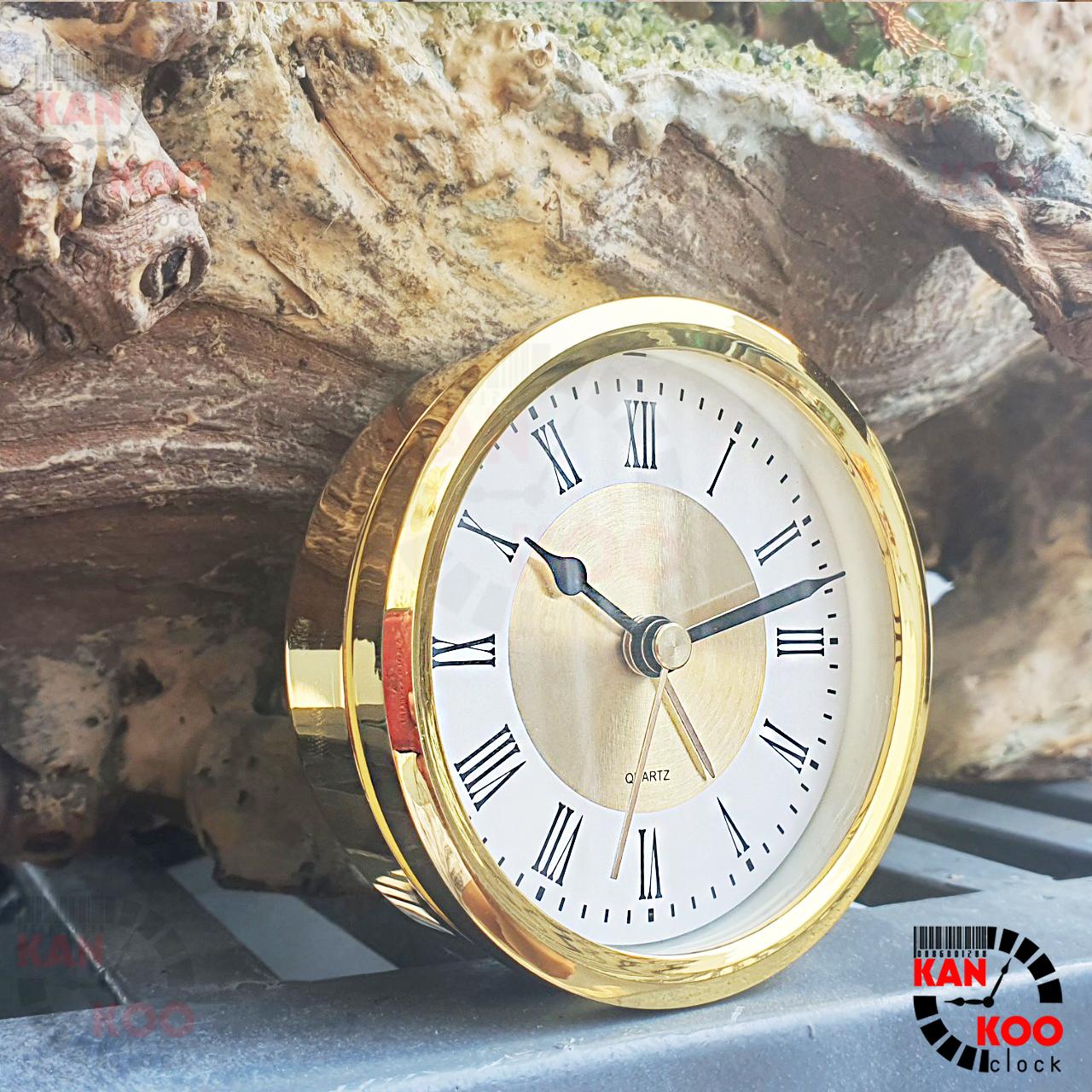 Bộ máy đồng hồ gắn đồng hồ để bàn gỗ, kính làm quà tặng đường kinh 89cm, xi vàng, báo thức