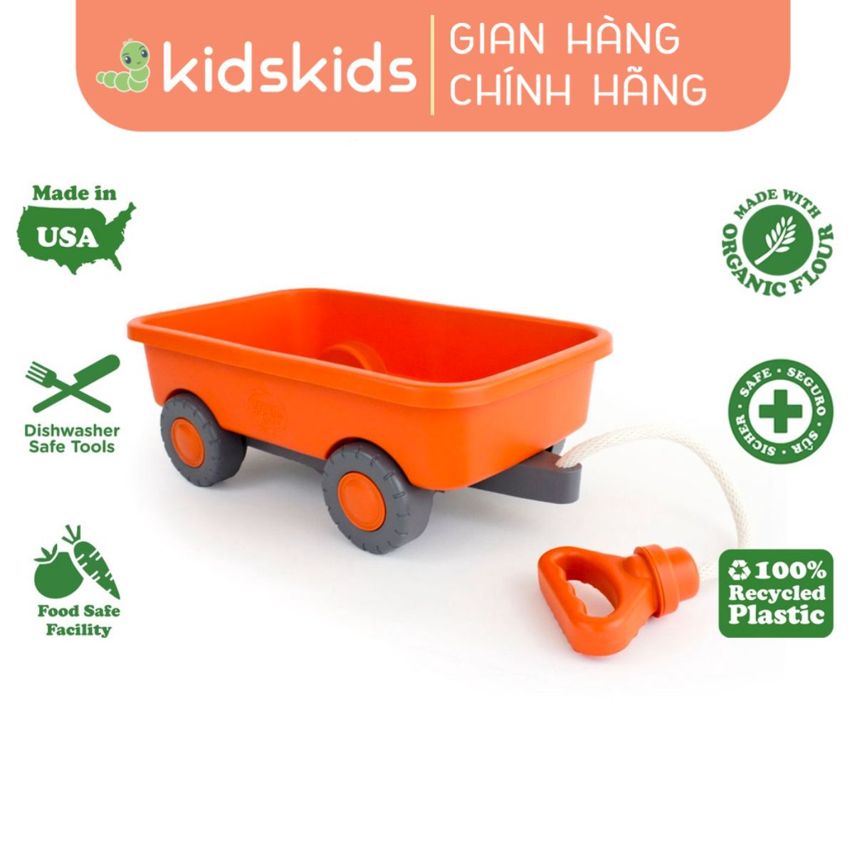 Đồ Chơi Xe Kéo Hàng Green Toys Cho Bé Từ 18 Tháng