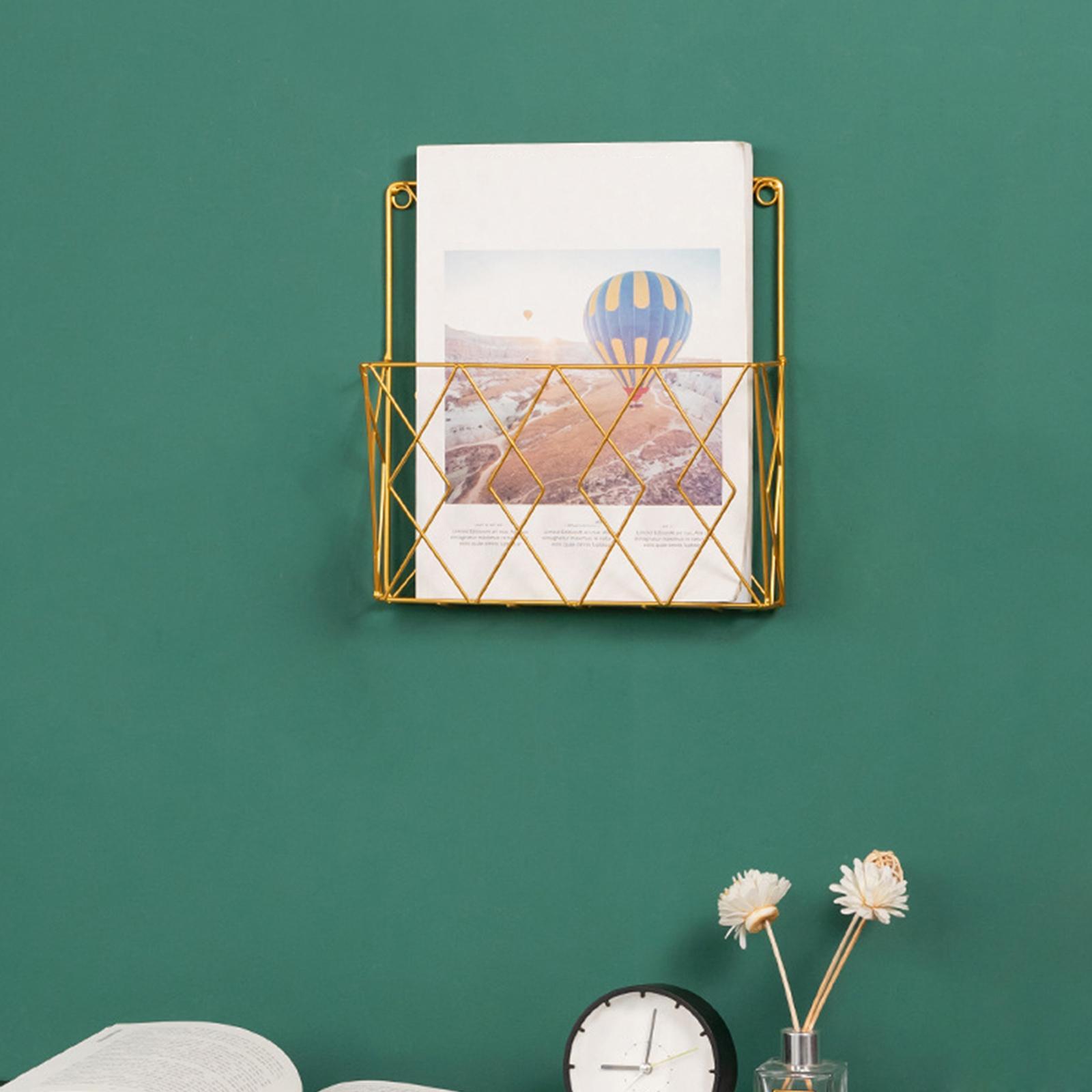 2pcs Metal Newspaper Storage Rack Magazine Holder for Study Room Newspapers