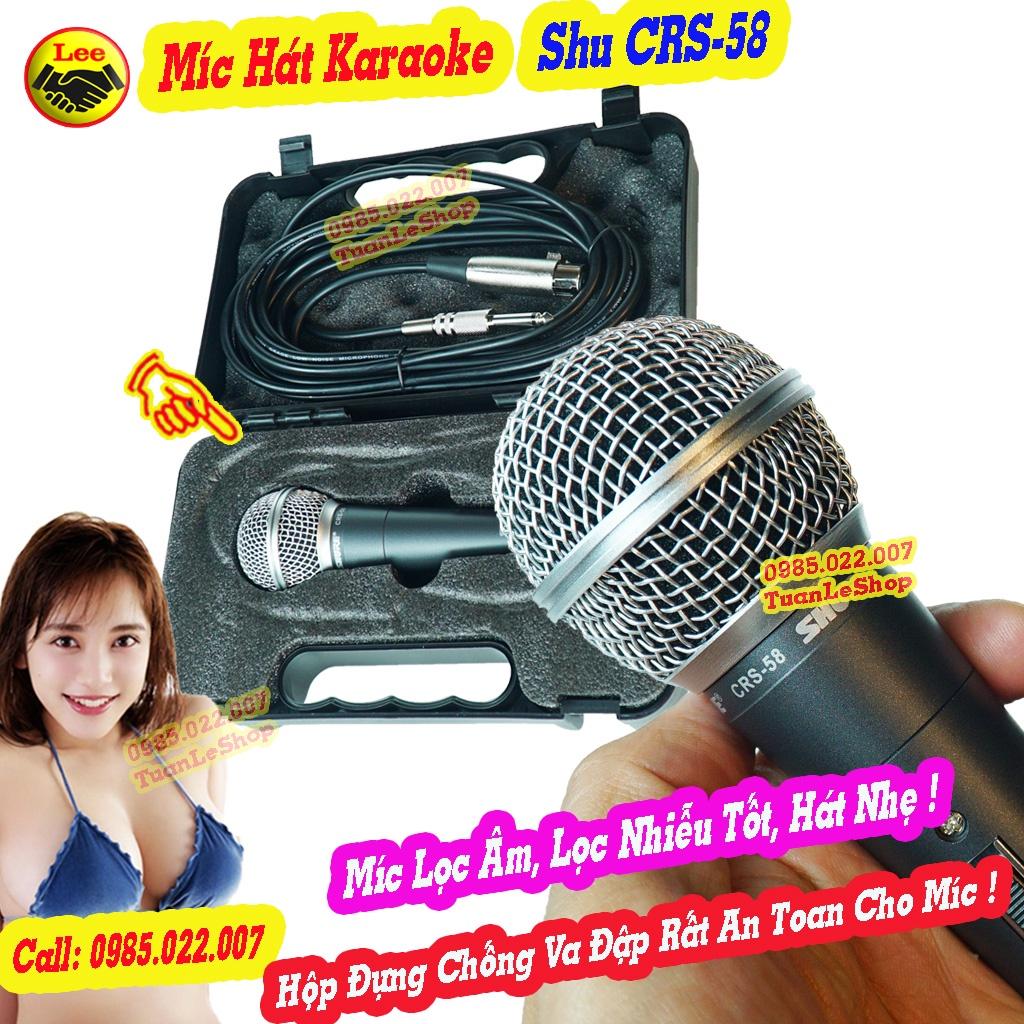 MICRO KARAOKE SHU CRS 58 – MÍC HÁT NHẸ – MIC HÁT CÓ DÂY SHU CRS58 - GIÁ 01 MIC CRS58